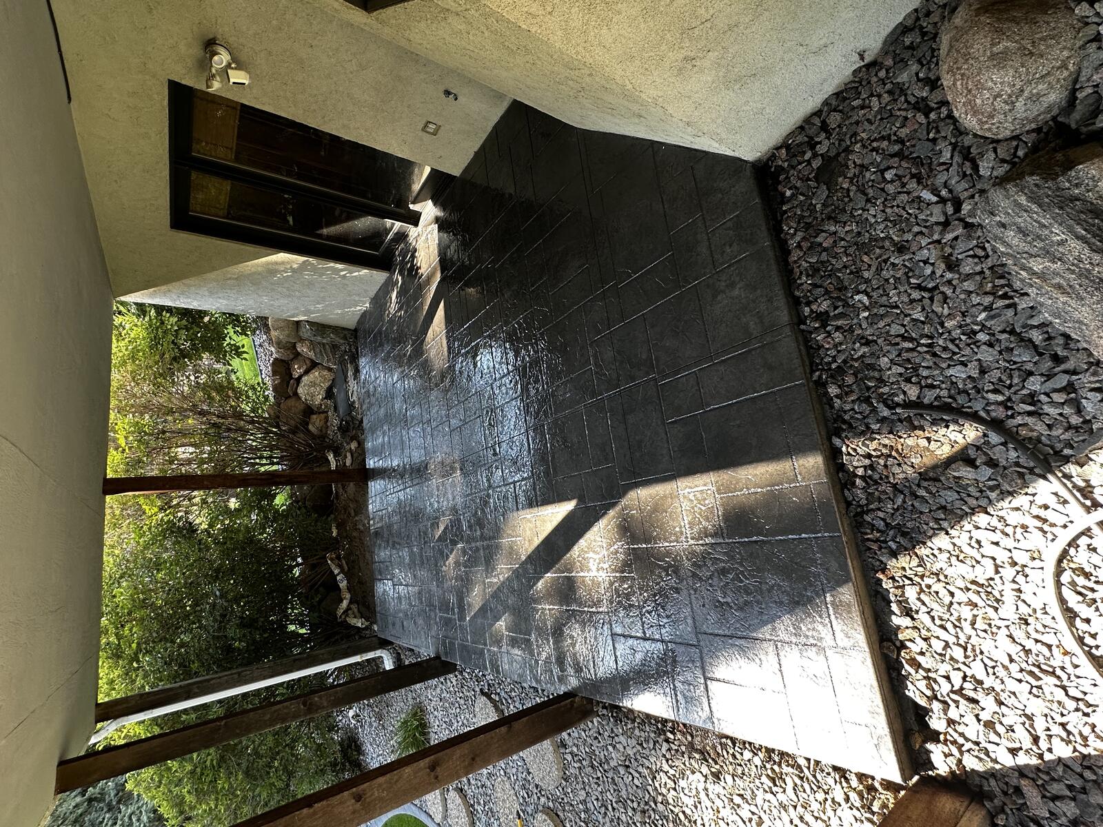 Stamped concrete entertainer patio in NW Metro Minnesota